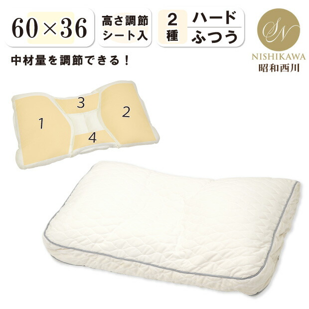 新品2個セット　西川　高さ調節可能　わたとパイプの選べる寝心地まくら 新品2個セット西川高さ調節可能わたとパイプの選べる寝心地まくら