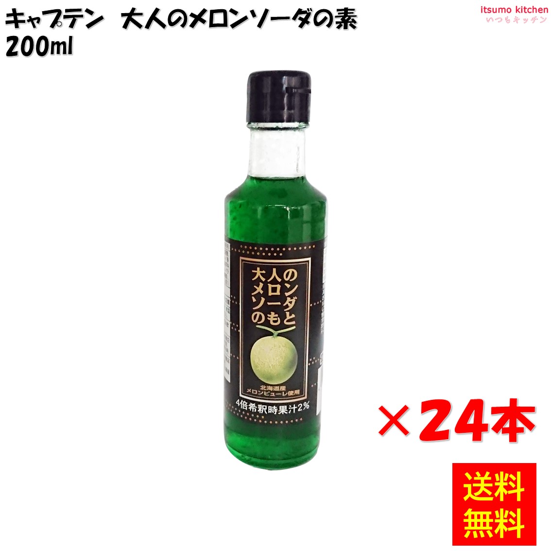 【送料無料】大人のメロンソーダのもと 200mlx24本 中村商店