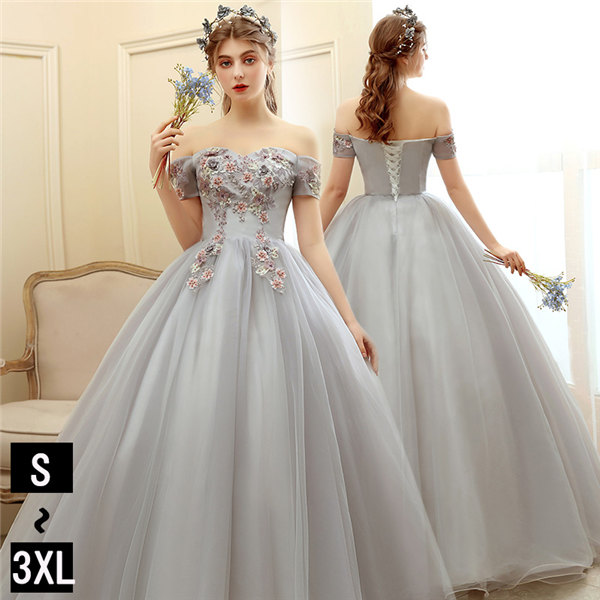 在庫限り カラードレス 袖あり ウェディングドレス ロングドレス パーティードレス 大きいサイズ ピアノ 発表会 成人式 演奏会 5号 7号 9号 11号 13号 15号 ロング 大人 ステージ衣装 舞台衣装 グレー Da495d3d3d3 Fucoa Cl