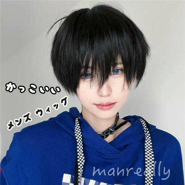 楽天市場】耐熱ウィッグ 黒髪 小顔効果抜群 ウィッグ メンズ かつら