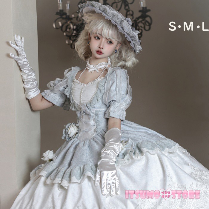 ロリータ ドレス 衣装 可愛い 萌え萌え リボン ワンピース Lolita ロング丈 レディース コスチューム お嬢様 パーティー 仮装 演出 ステージ 学園祭 文化祭 イベント ブルー S M L｜イツモストア -itsumostore- 23,998円