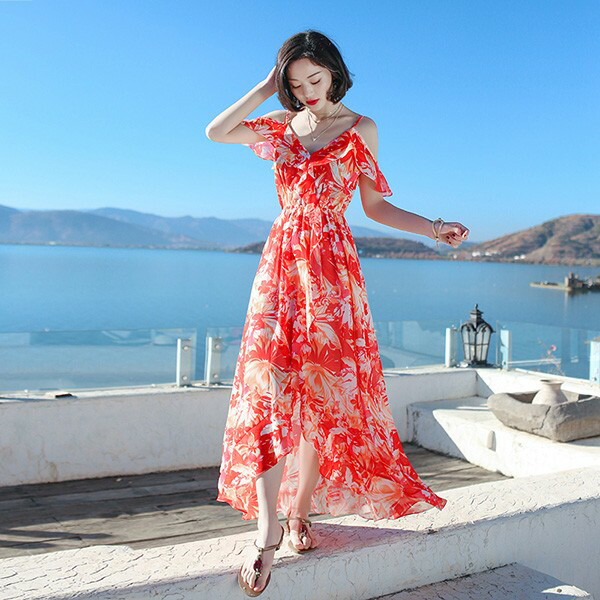 ワンピース 花柄 セパレート ロング リゾート 夏 韓国 楽天市場】リゾートワンピース 沖縄 夏 サマードレス ロング