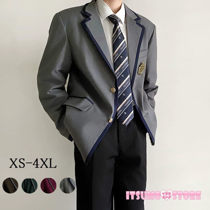 XS-4XL 卒業式 スーツ 男の子 おしゃれ 入学式スーツ 卒業式 ジャケット jk 学生服 無地 コート 上下セット 男子高生制服 フォーマル スーツジャケット 発表会 制服 長袖 コスプレ衣装 大きいサイズあり グリーン レッド ブラウン グレー mc062zb|イツモストア -itsumostore-