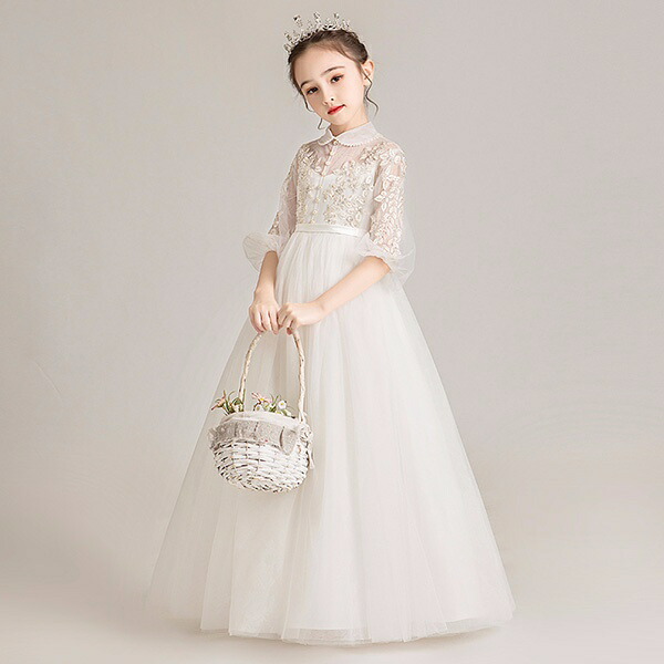 ワンピース ロング丈 子供ドレス お姫様 キッズファッション ピアノ発表会 ファスナー ドレス 150 エレガント 女の子 140 大量注文にも対応しています 着やせ 上品 結婚式 子供 ドレス ピアノ 発表会 袖あり ロング丈 ファスナー ワンピース お姫様 上品 エレガント