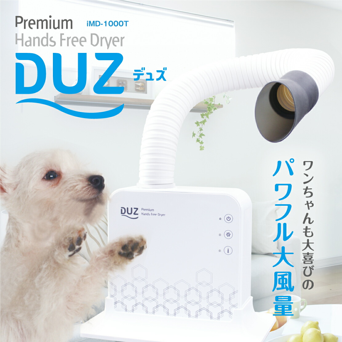 楽天市場】【1年保証】新仕様 DUZ 2 ペット ドライヤー 置き型 