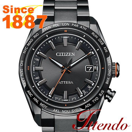 シチズン アテッサ CITIZEN ATTESA CB0286-61E メンズ ウオッチ エコ・運転電磁波時辰儀 ACT Line 黒いことチタン続きもの