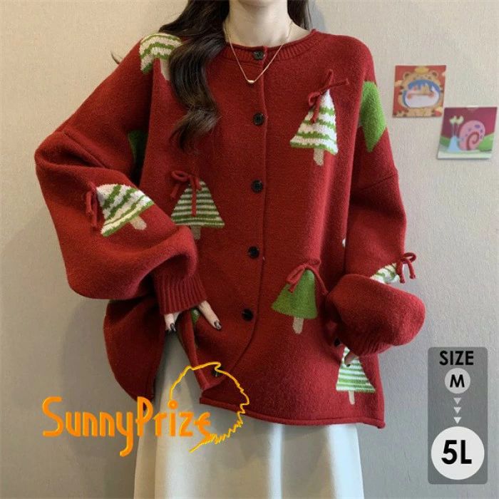 セーター レディース クリスマス ニット クリスマスセーター ニットセーター Xmas Christmas クルーネック サンタ服 長袖 トップス ゆったり 秋冬 体型カバー おしゃれ カジュアル 可愛い 暖かい mm001c6c6x0