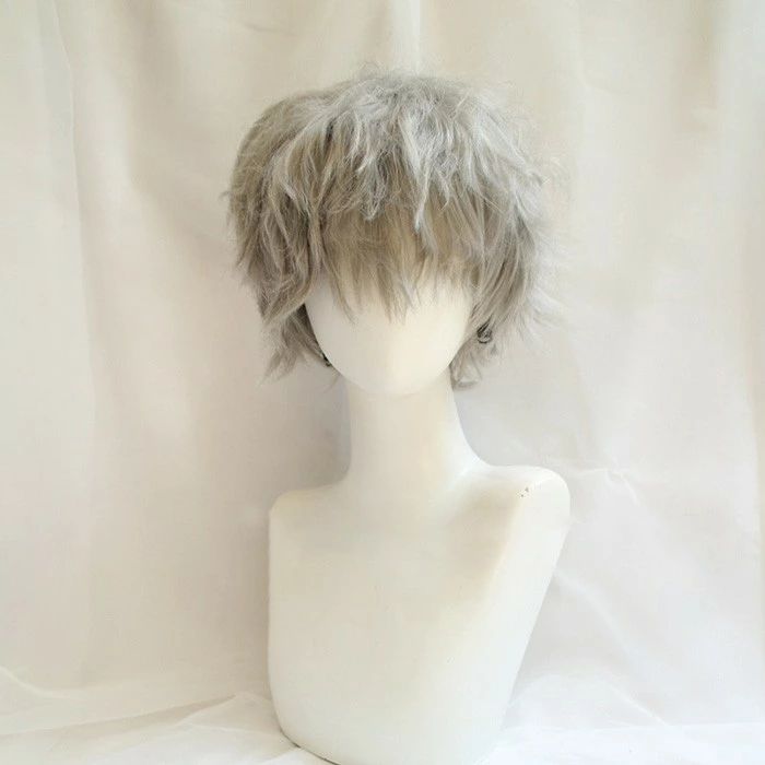 ウィッグ グレー レディース メンズ 短髪 かつら 大人用 コスプレ 原宿風 仮装 超自然 かつら小顔 文化祭 イベント 学園祭 ハロウィン dp030lclcm7