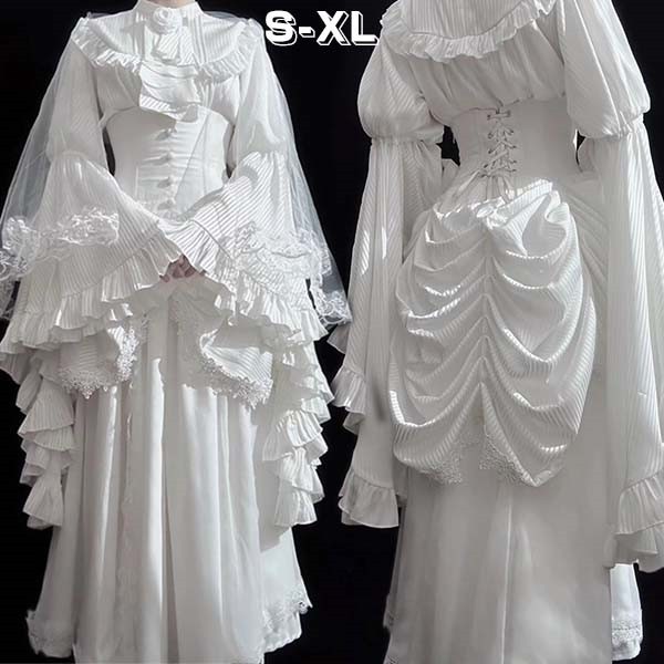 ロリータ jsk 上下セット 可愛い プリンセスドレス お姫様 Lolita ロリータ服 リボン 黒 ホワイト 可愛い アイドル衣装 コスチューム コスプレ衣装 文化祭 学園祭 かわいい イベント ロリータファション d9096z7z7x0