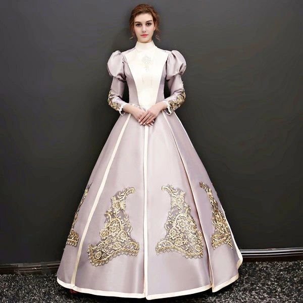 バルーンスリーブ ロングドレス ステージ衣装としても最適 お姫様ドレス プリンセスライン 中世ヨーロッパ 貴婦人 貴族 服 d8081c0c0m3 22,216円