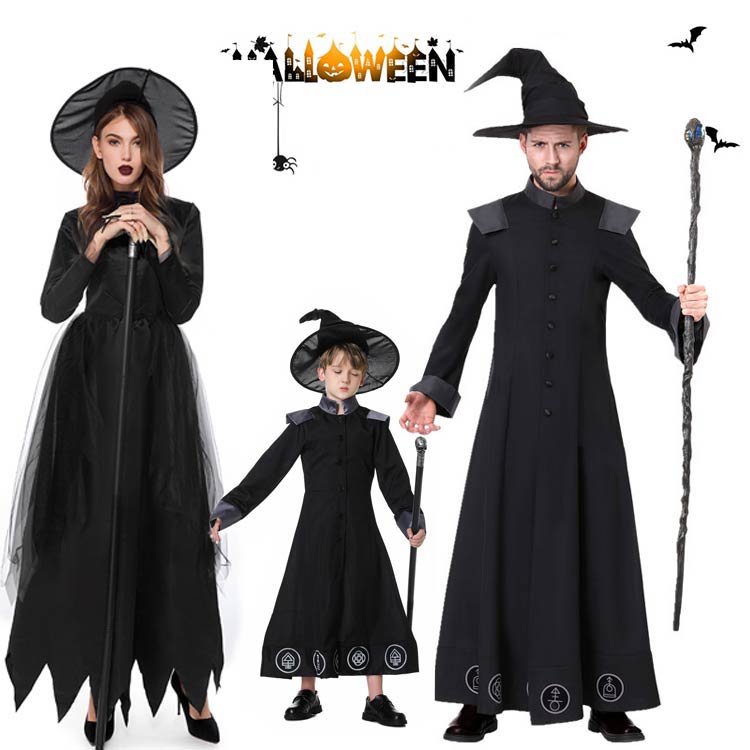 ハロウィン衣装 仮装 男性 子ども 女性 魔法使い 帽子+ワンピース M L XL 悪魔 パーティー 預言者 コスプレ コスチューム 大人 仮装 ハロウィーン 衣装仮装 be291c0c0m3