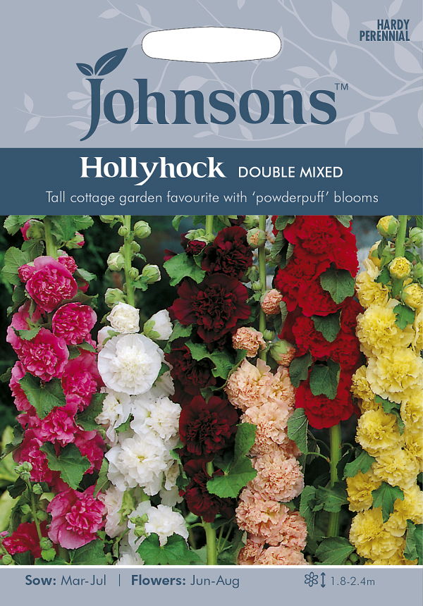 輸入種子 Johnsons Seeds 翌日発送可能 Hollyhock Double Mixed ミックス ジョンソンズシード タチアオイ ダブル ホリホック 【SALE／81%OFF】