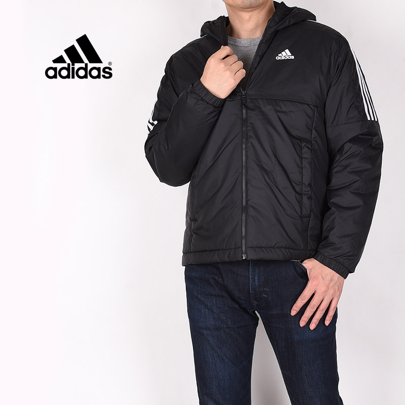 adidas フード付きレザージャケット S黒 adidas originalsシープスキンレザー フード付きジャケット