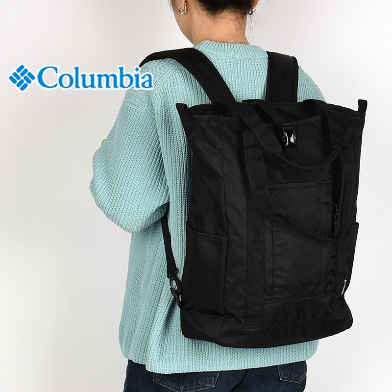 【ポイント10倍中】コロンビア バッグ レディース メンズ トートバッグ バックパック リュック カバン 運動 通学 Columbia グレートスモーキーガーデン2ウェイトート PU8729 010 黒｜IVY CASUAL