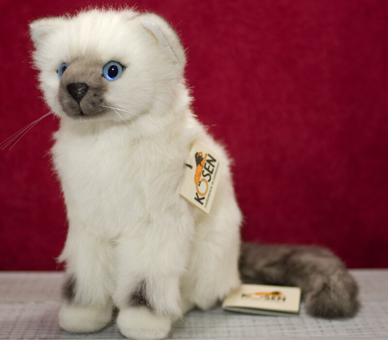 ぬいぐるみ 猫 Kosen Siri バーマン 世界一美しいとも言われるぬいぐるみ達 ケーセン バーマン 23cm ねこ ケーセン ネコ 猫 ねこの 猫 ヒマラヤン ネコ ケーセン リアル 動物 テディベア専門店 アイビールーム