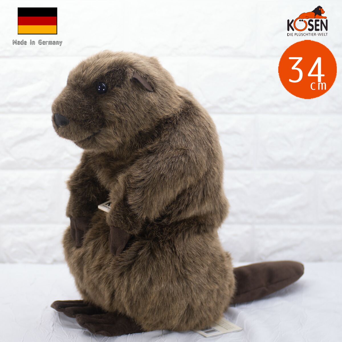 楽天市場】ケーセン ぬいぐるみ kosen マーモット 34cm Marmot Groundhog リアル 動物 : テディベア専門店 アイビールーム