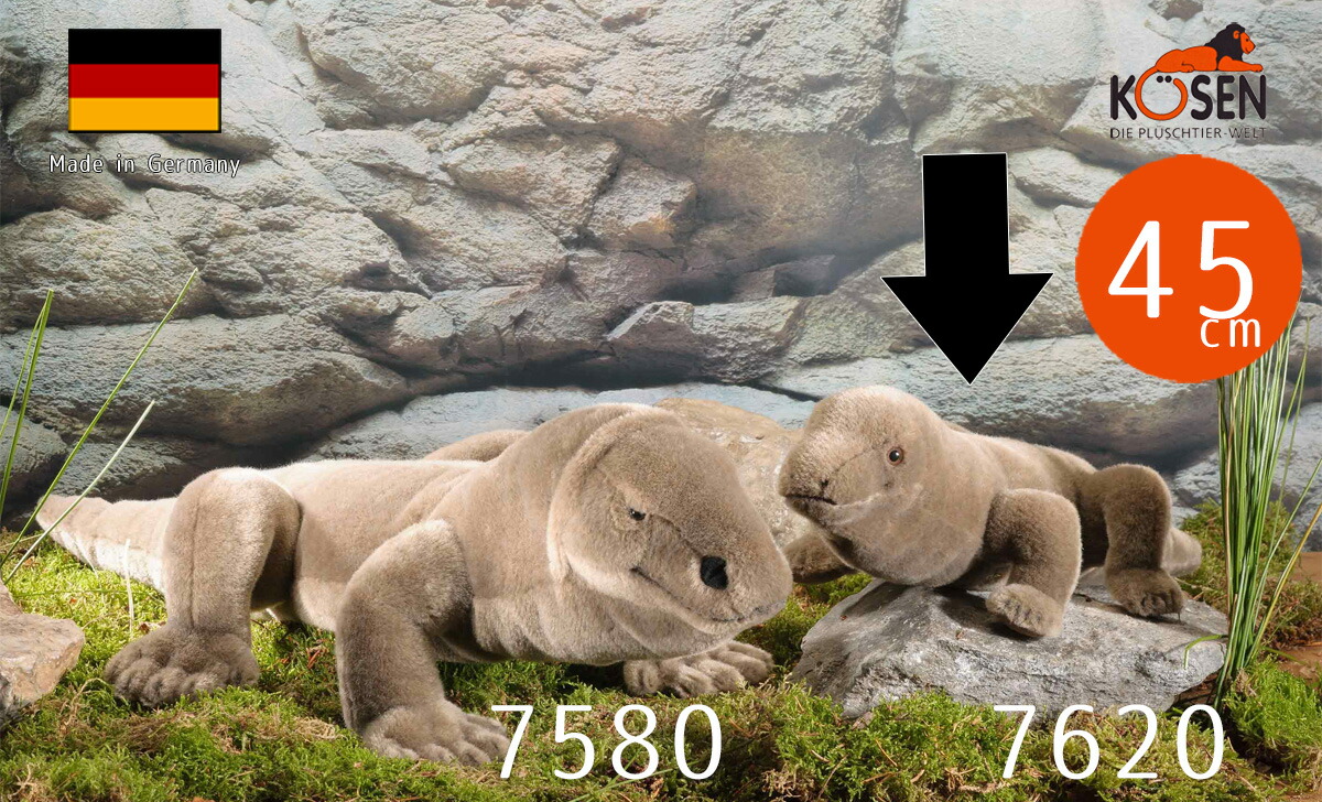 楽天市場】ケーセン Koesen ぬいぐるみ オオトカゲ（大） : 木の