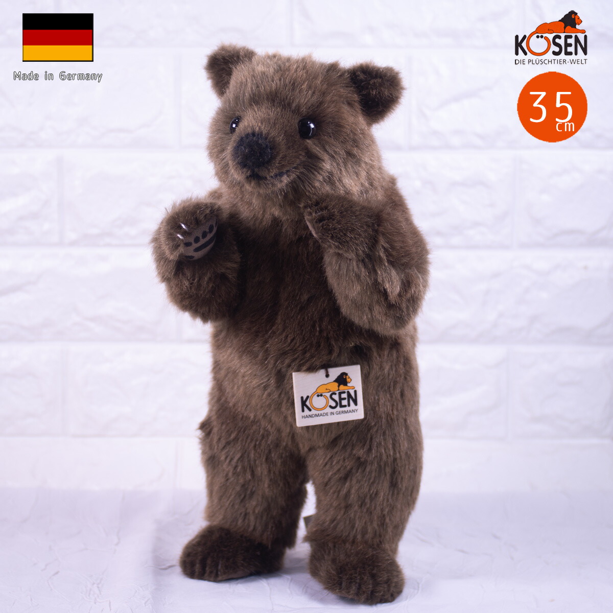 楽天市場】ケーセン ぬいぐるみ 立つクマ 小サイズ 全長30cm リアル