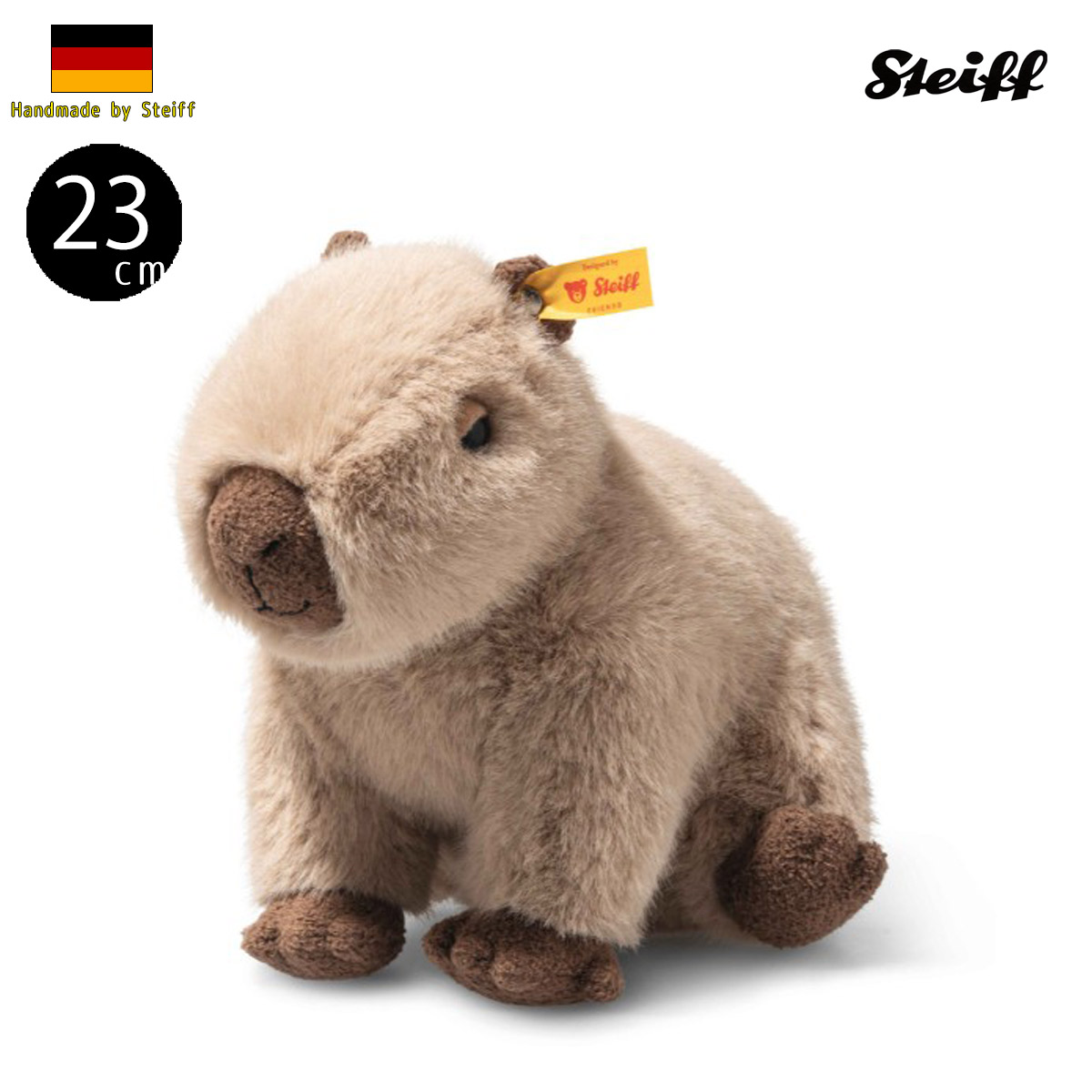 シュタイフ Steiff カピバラのチップ 23cm 075834 Chip capybara ぬいぐるみ 2026年 世界最古のぬいぐるみブランド ドイツ製 プレゼント ギフト 贈り物 大人向け コレクション 癒し