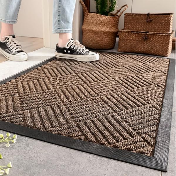 玄関マット 屋外 滑り止め 泥落としマット ドアマット カーペット 耐磨耗性 マット シンプル｜StoneClova