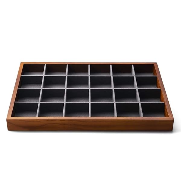 ジュエリートレイ アクセサリートレイ 木製 ネックレス ブレスレット ピアス 指輪展示用 小｜StoneClova