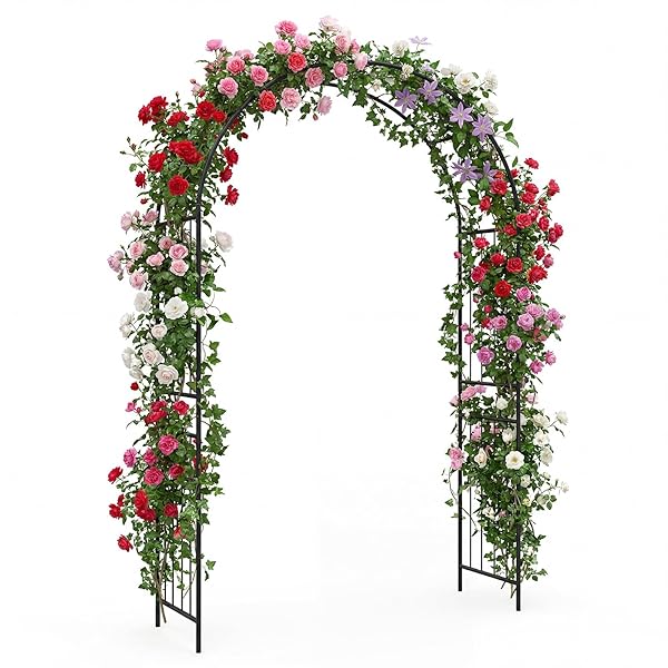 鉄製 庭園アーチ形 薔薇アーチ形 御花アーチ形 幅103x奥ふかさ49.5x高さ223珊 薔薇 アーチ形 薔薇
