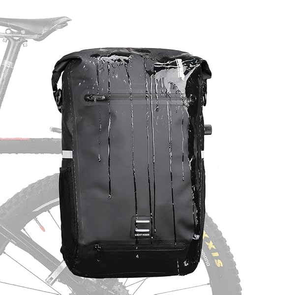 自転車パニアバッグ リアバッグ サイドバッグ 大容量 軽い 収納力 22L 防水 モーターパニアバックパック ショルダーバッグ ラップトップパニアトラベルバッグ プロサイクリングアクセサリ|StoneClova