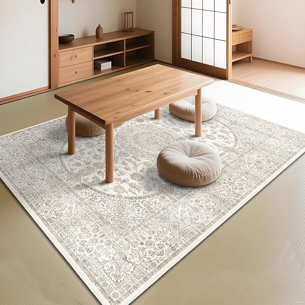 ペルシャ調ラグマット 3畳 200&times;250cm 大判 長方形 洗える 滑り止め リビング 寝室 オールシーズン ポリエステル 折り畳み式 極柔肌触り｜StoneClova