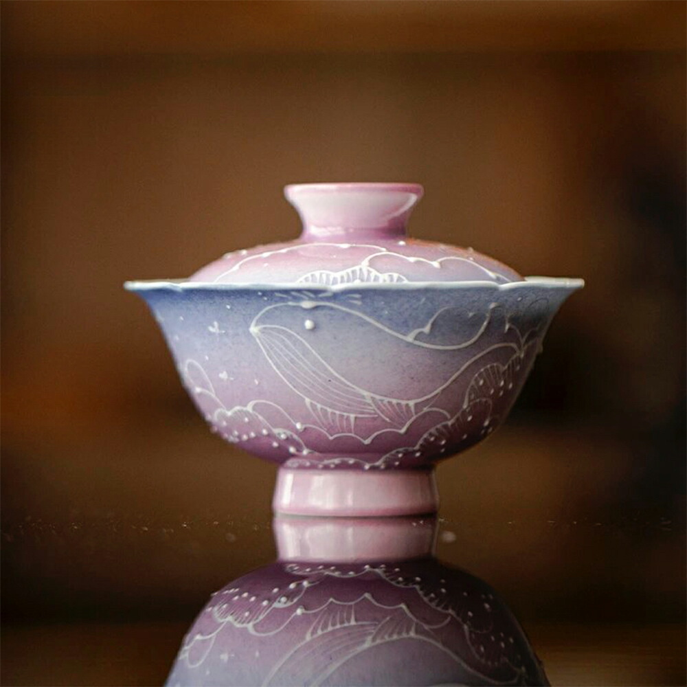 楽天市場】蓋碗（蓋付き湯のみ）描金琺瑯彩 霽藍 : 中国貿易CTC