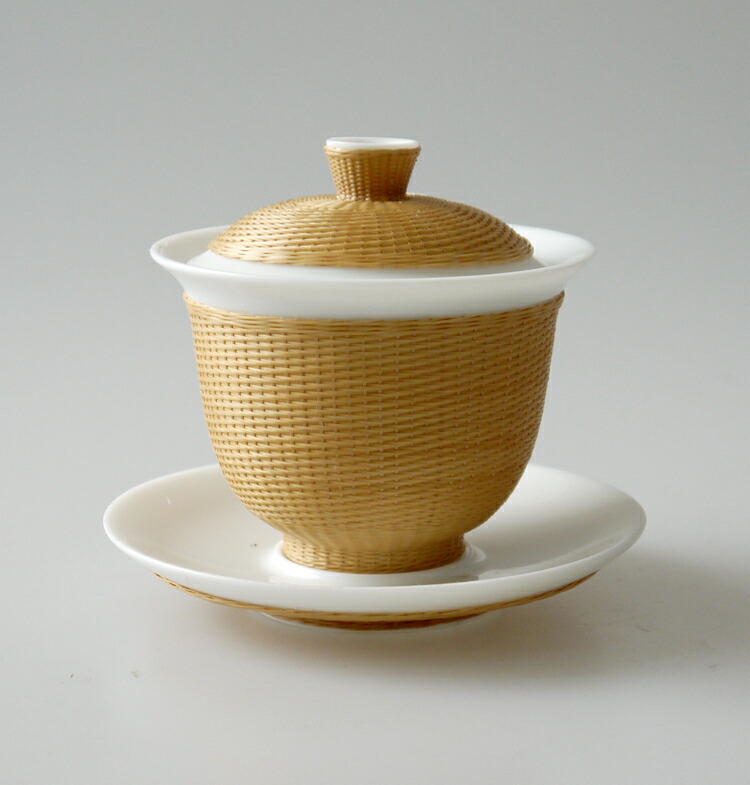 清境Craft 伝統工芸 竹細工 蓋物 蓋付碗 竹編み 珍味入れ 宝瓶 蓋碗 茶碗 茶器 磁器 手作り 中国茶器 台湾茶器 父の日 母の日 ギフト｜ラッキーカバンFREESTYLE