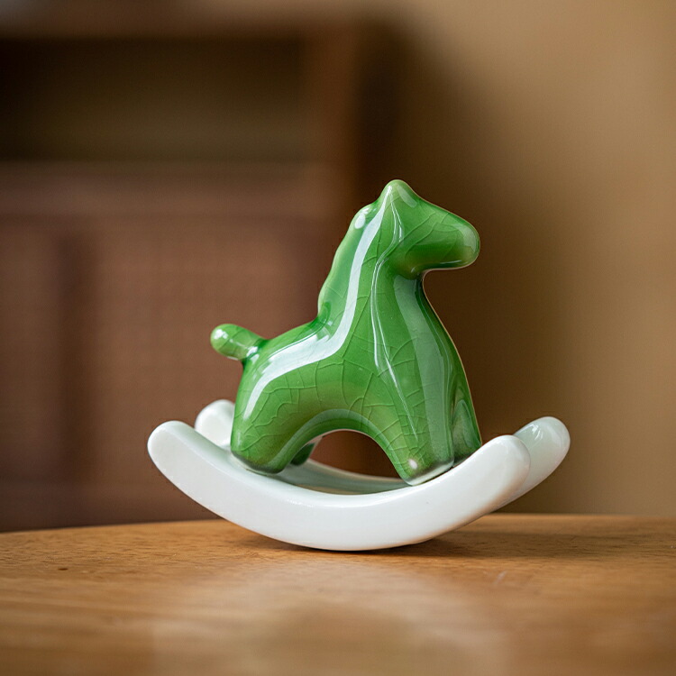 楽天市場】置物 「オシャレな木馬の置物」 インテリア オブジェ