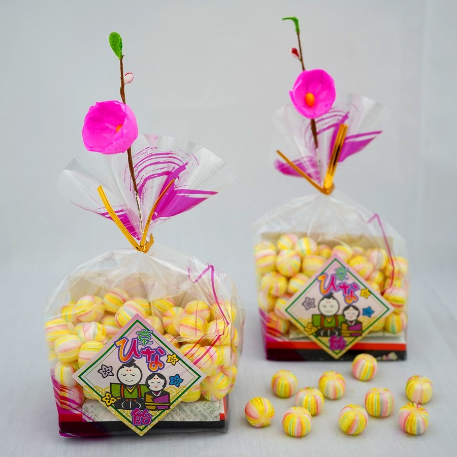 ひな祭り ひなまつり お菓子 プチギフト 錦玉 かわいい 京あめ ギフト 造花付き 京の飴工房 岩井製菓