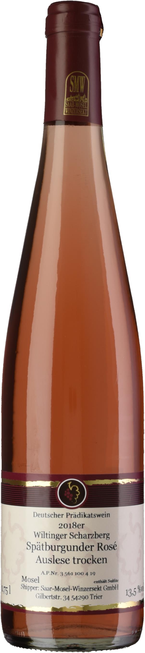 ドイツ モーゼル ロゼワイン 2018年 シュペートブルグンダー アウスレーゼ トロッケン 辛口 750ml 送料無料 SMW社 Deutscher Praedikatswein 2018er Mosel Rose Auslese trocken