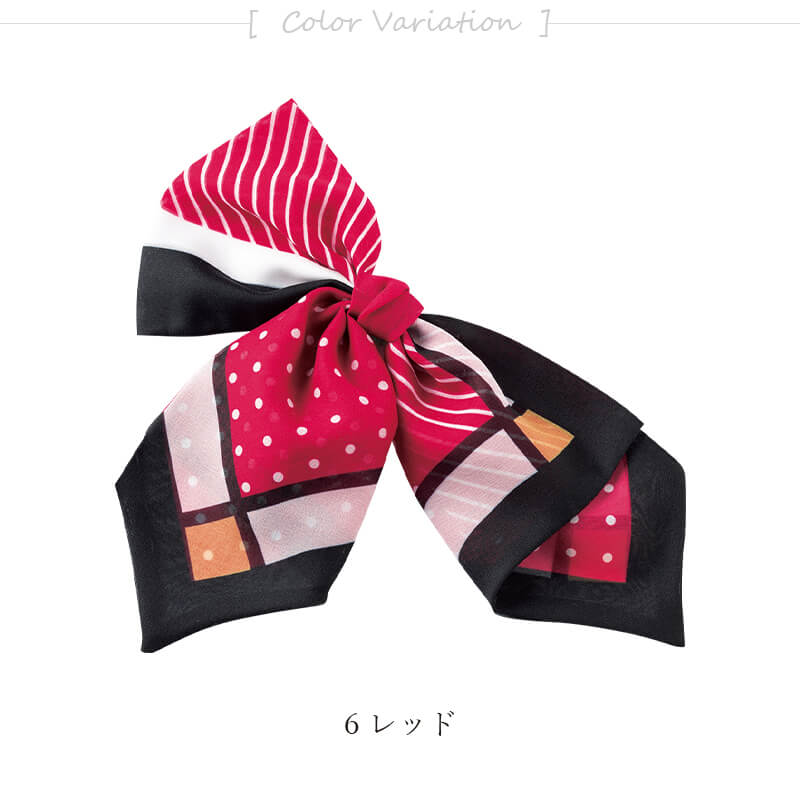 【全品P3倍★10/1限定】事務服ブローチ安全ピン簡単ワンタッチアクセサリーOP173ジョアアンジョアenjoieブルーレッド柄制服事務オフィス受付ホテルブライダルイベントスタッフ窓口案内インフォメーションフロントコン