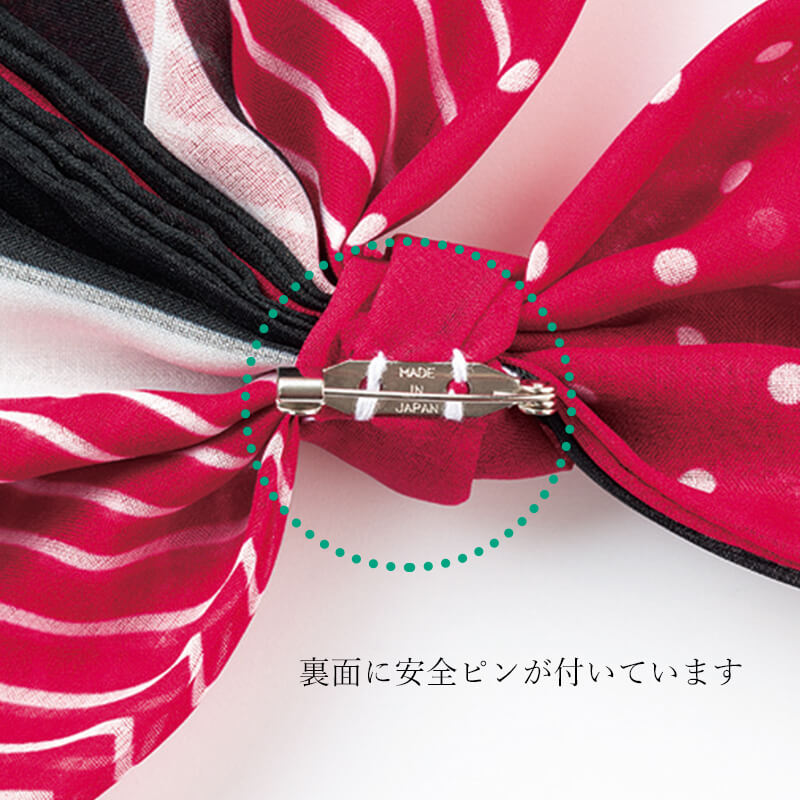 【全品P3倍★10/1限定】事務服ブローチ安全ピン簡単ワンタッチアクセサリーOP173ジョアアンジョアenjoieブルーレッド柄制服事務オフィス受付ホテルブライダルイベントスタッフ窓口案内インフォメーションフロントコン
