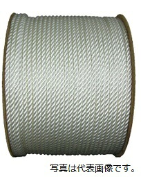ユタカメイク ナイロン3ッ打ロ―プ 膜鳴楽器一巻き 6mmX200m RJ-10