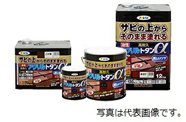 アサヒペン 油性高耐久アクリル樹脂トタンα 12kg 新茶
