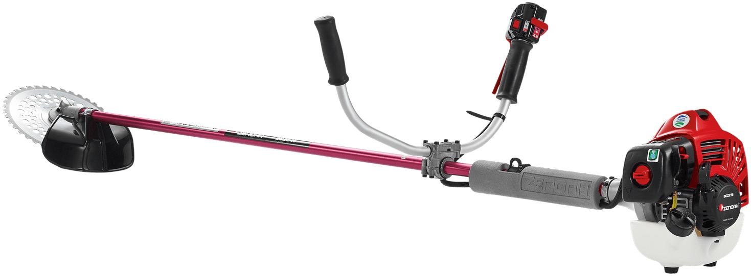 【金属刃・ナイロンコード両対応】ゼノア エンジン刈払機 BCZ275GW-L-DC 25.4cc ロングパイプ仕様 両手ハンドル Zenoah BCZ275 GW L DC デュアルチョーク搭載 エンジン式草刈機 長身向け 広範囲草刈り プロ仕様｜岩佐商会店