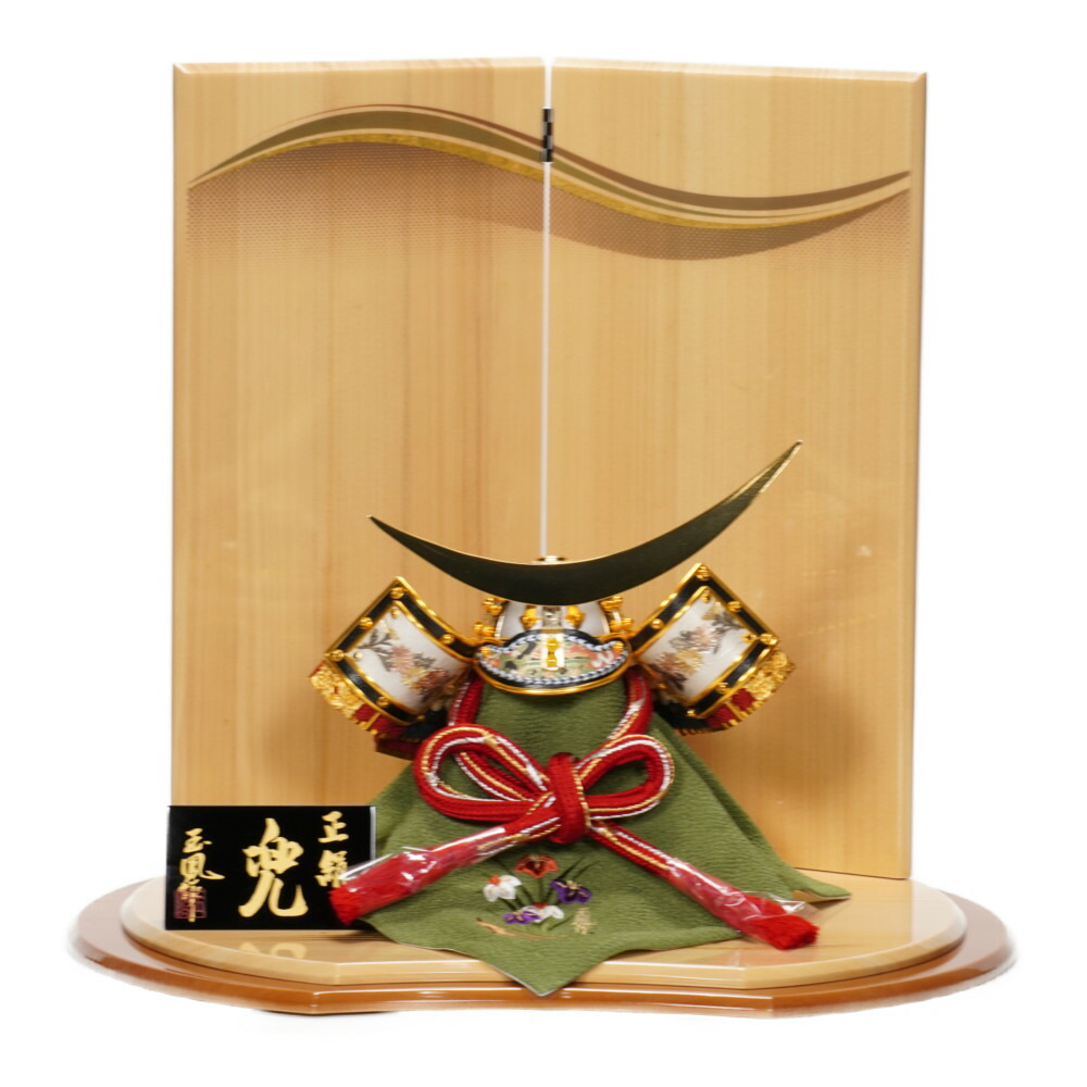 【五月あやつり人形】9号 彫金 三日月 伊達政宗 兜飾りつけ | 上原玉鳳作