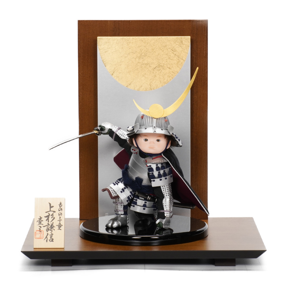 【五月人形】もののふ童 英雄見参 上杉謙信 大将飾り | 壹三作