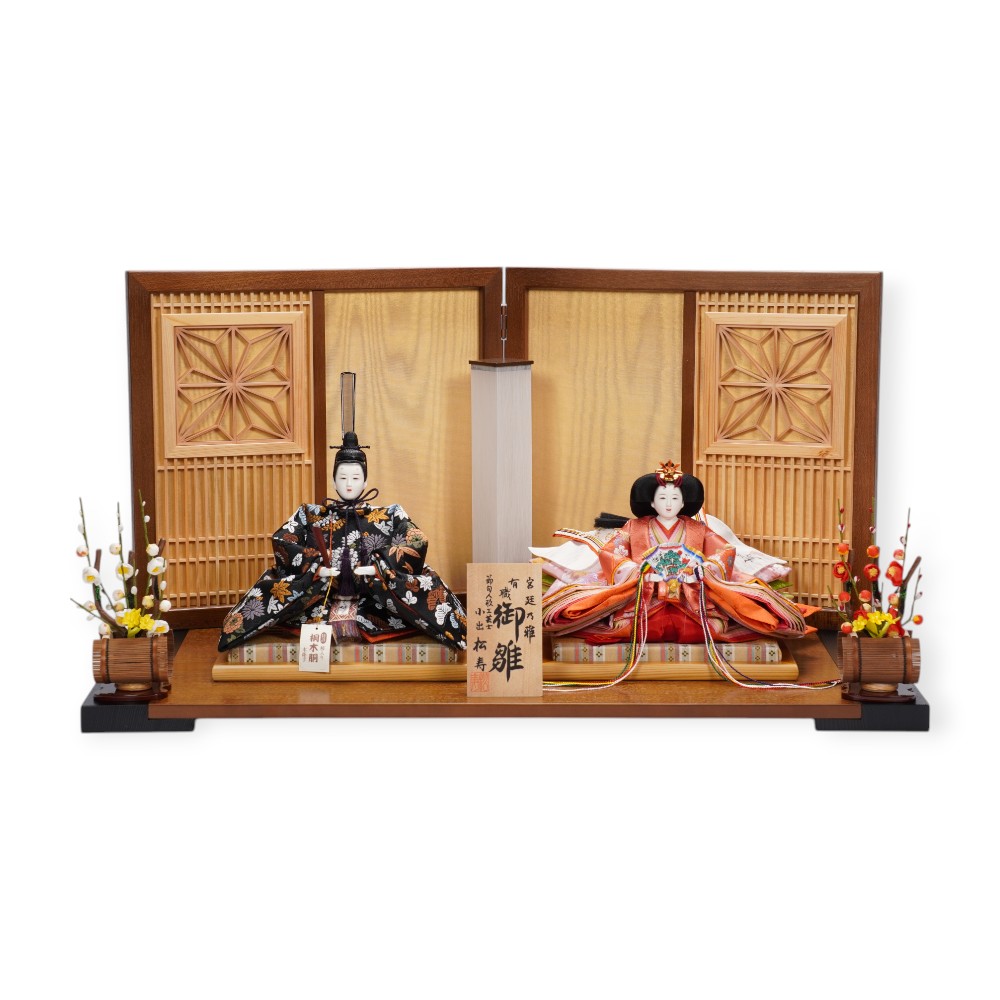 【雛人形】京十番 平安 唐織花丸文様 親王飾り | 小出松寿作
