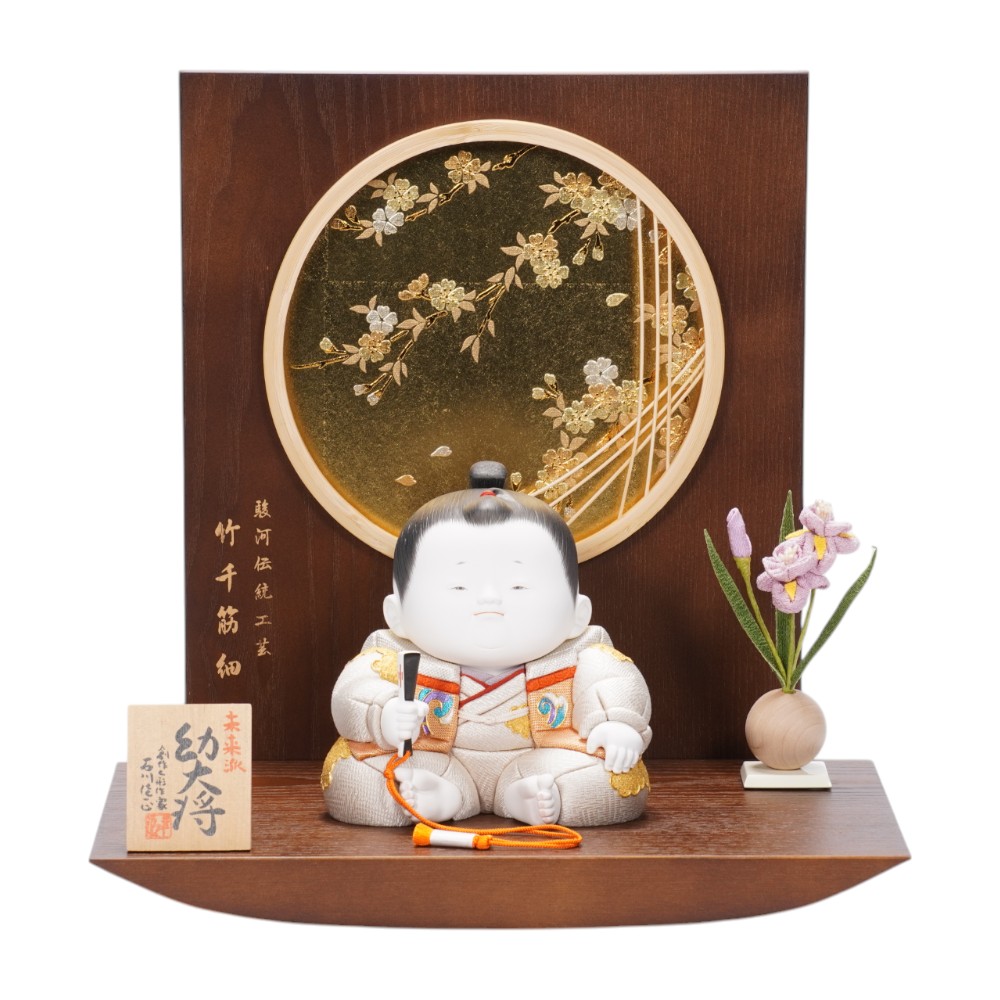 【五月あやつり人形】 おさな主任者 二頭身(小) 本金箔盛上ペンキ塗り 主任者飾りつけ | 石川佳正作
