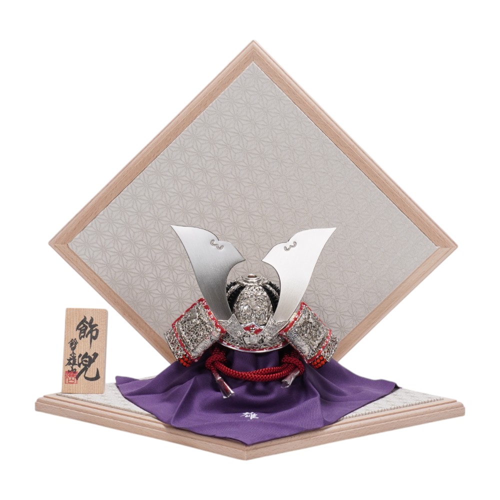 【五月人形】《限定品》五分之一 純白之竹雀 兜飾り | 雄山作