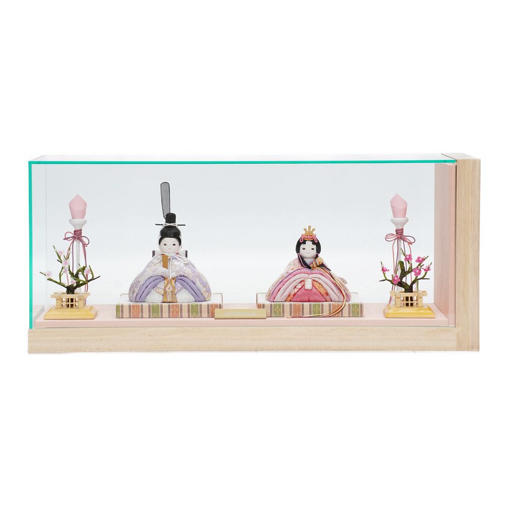 【木目込み雛人形】rico梨花 親王揃いアクリルケース飾り | minicola作