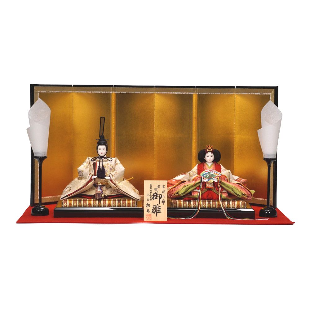 【雛人形】京十番 平安 円華壱年文様 親王飾り〈小出松寿作〉[213-010]｜人形の岩崎店