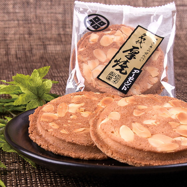 厚焼せんべいアーモンド 【6枚袋入】佐々木製菓 厚焼せんべいアーモンド 【6枚袋入】佐々木製菓