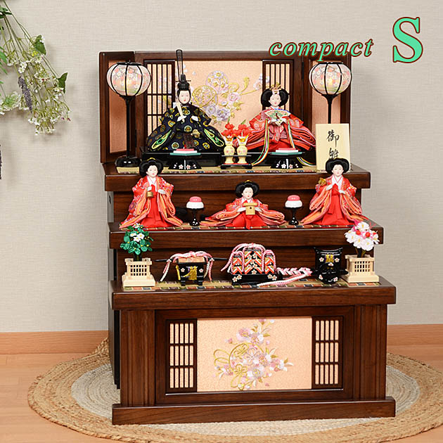 1/4 ①中古　平安一甫　ひな人形　おひなさま　ひな祭り　節句 Yahoo!オークション - 平安一甫作 雛人形 京雛帯地 麹鹿