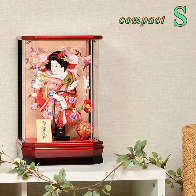 羽子板 初正月 匠一好 8号 コンパクト 【S】<br>  六面 アクリル ケース 押絵 羽子板 おしゃれ かわいい お祝い