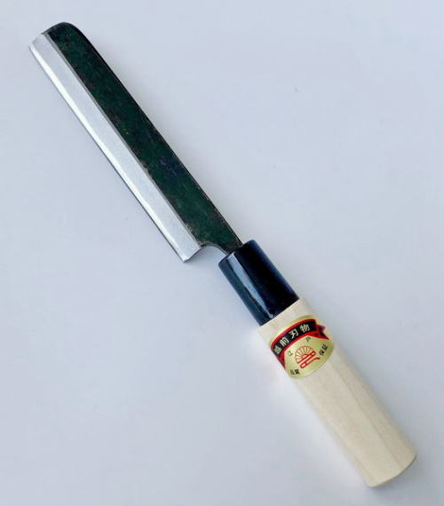 楽天市場】東周作 鰻裂き包丁 片刃 180mm 江戸裂き 関東型 青紙2号