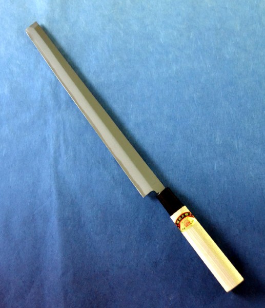 日本の首都菊水 磨き 蛸引 270粍 左用 鋼付 シノギ柄 片刃 越前打切り手 日本製 鍛える 手造り